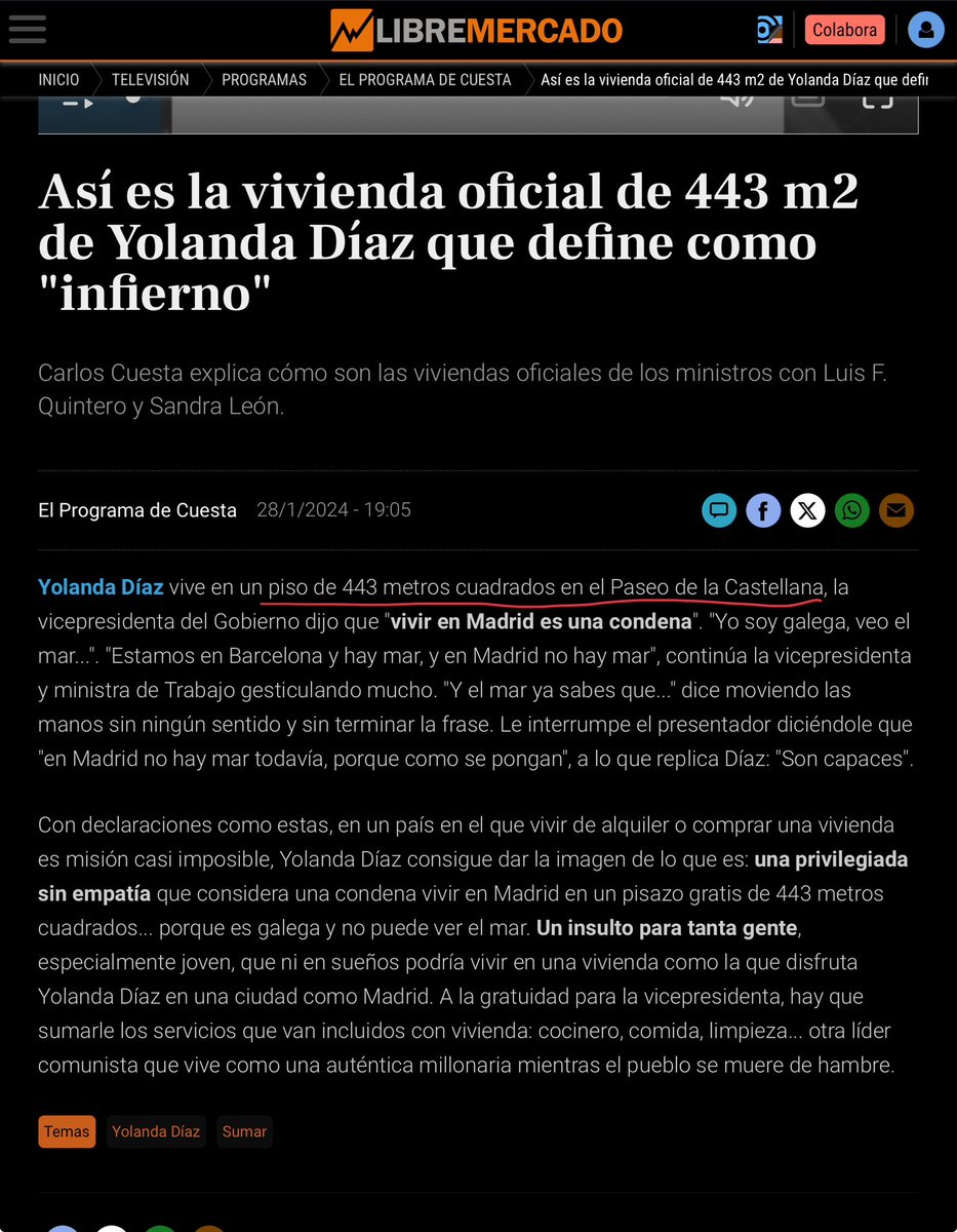 indomitatorRS2's tweet photo. @Yolanda_Diaz_ Una comunista woke engañabobos acostumbrada al lujo y a lo ostentoso 🤮
#Sumamar https://t.co/mLCdkwkYIh