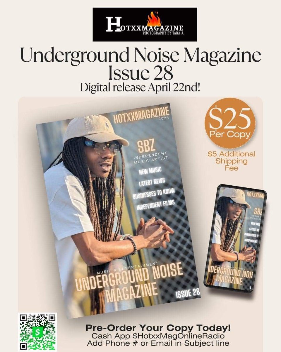 Couple more days‼️🔥 @hotxx_magazine #UndergroundNoiseMagazine issue 28 COMING SOON DIGITALLY!!! ACCEPTING PRE-ORDERS NOW $25 per copy (additional shipping rates may apply) hotxxmagonlineradio.com/underground-no…
