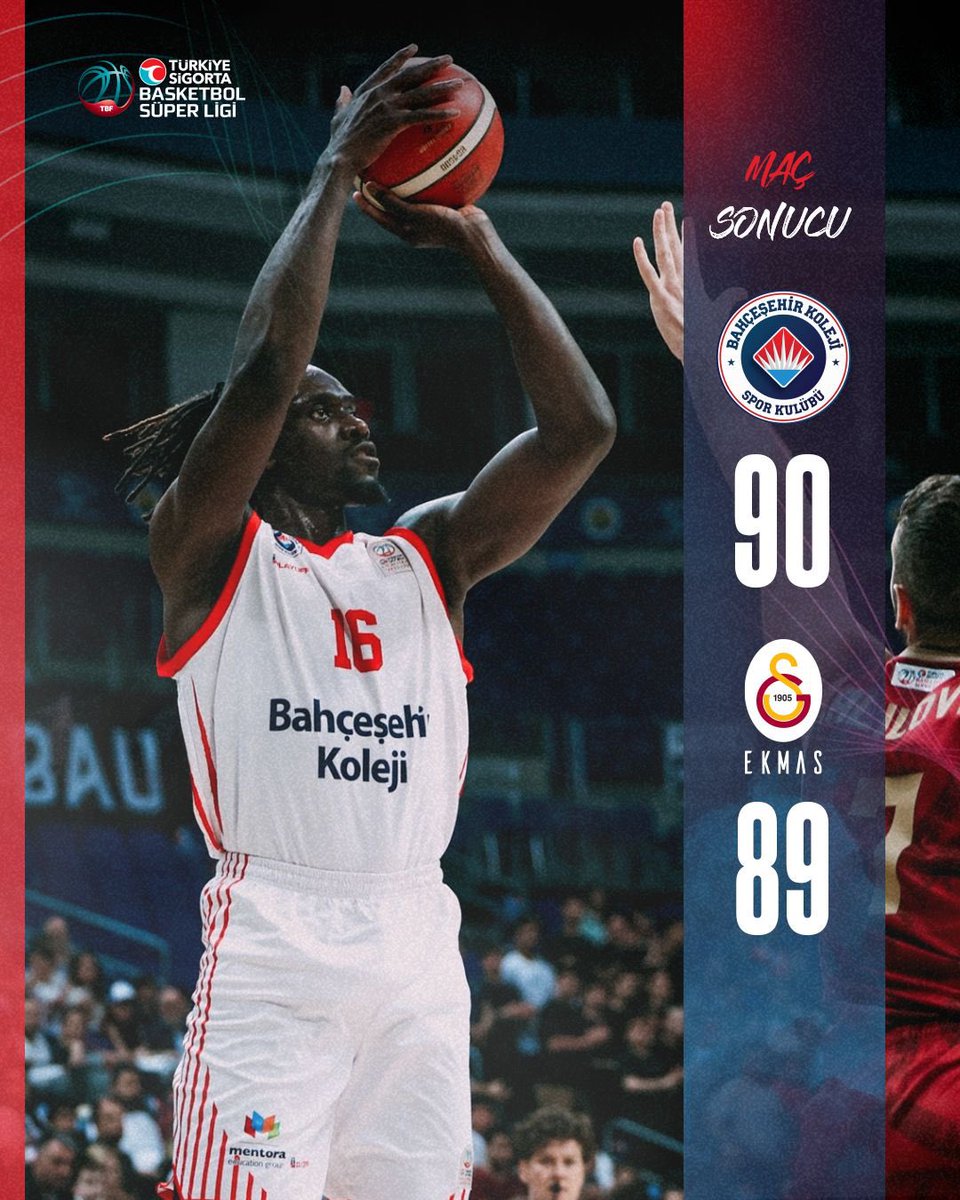 Türkiye Sigorta Basketbol Süper Ligi 27. Hafta | Maç Sonucu | Bahçeşehir Koleji 90 - Galatasaray Ekmas 89 • Tyler Cavanaugh 26 sayı, 7 ribaund, 2 asist • Jerry Boutsiele 16 sayı, 8 ribaund, 1 asist • Axel Bouteille 11 sayı, 4 ribaund, 4 asist ❤💙 #FlyHighTogether