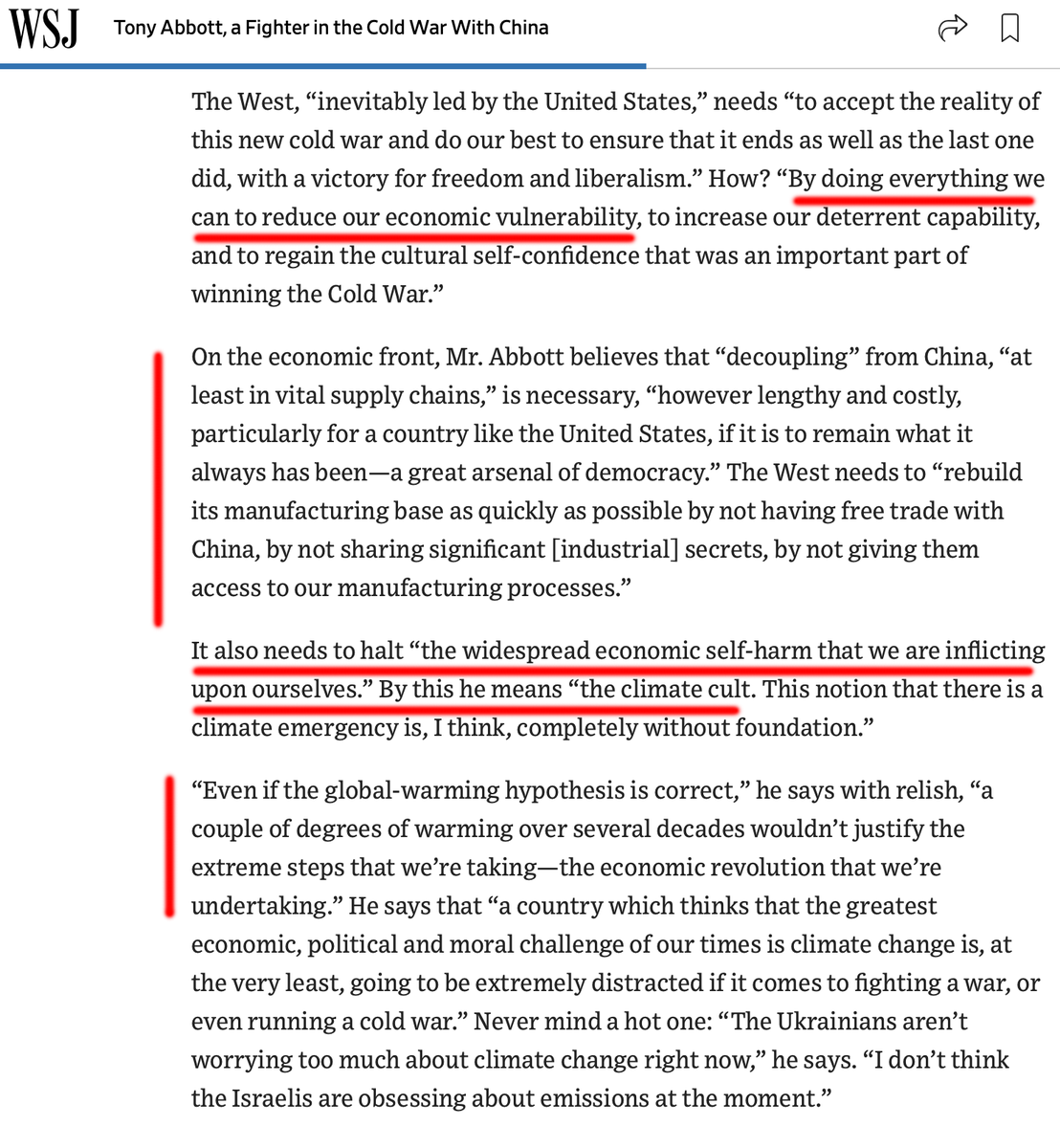 Great interview of former Aussie PM @HonTonyAbbott by @tunkuv in today's WSJ: 1. Decouple from China 2. Reindustrialize 3. Lose the climate nonsense wsj.com/articles/a-fig…