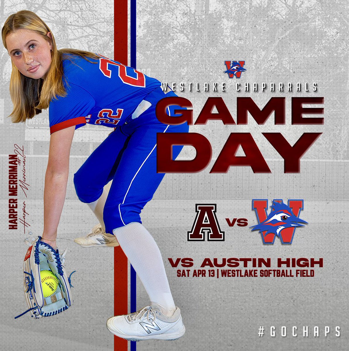 Softball gets right back on the diamond following Friday night’s road loss to Dripping Springs as the Chaps take on Austin High. First pitch is set for 1:30pm. #GoChaps