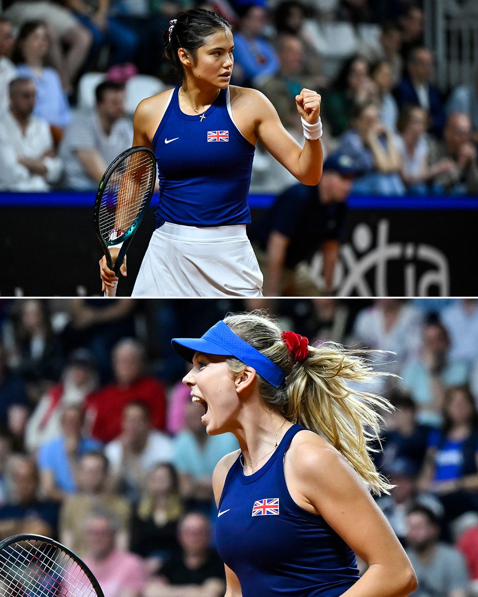 Underdogs unite 🇬🇧 💪 Playing away to France, on clay, singles wins for Katie Boulter and Emma Raducanu put Great Britain into the Billie Jean King Cup finals #BJKCup