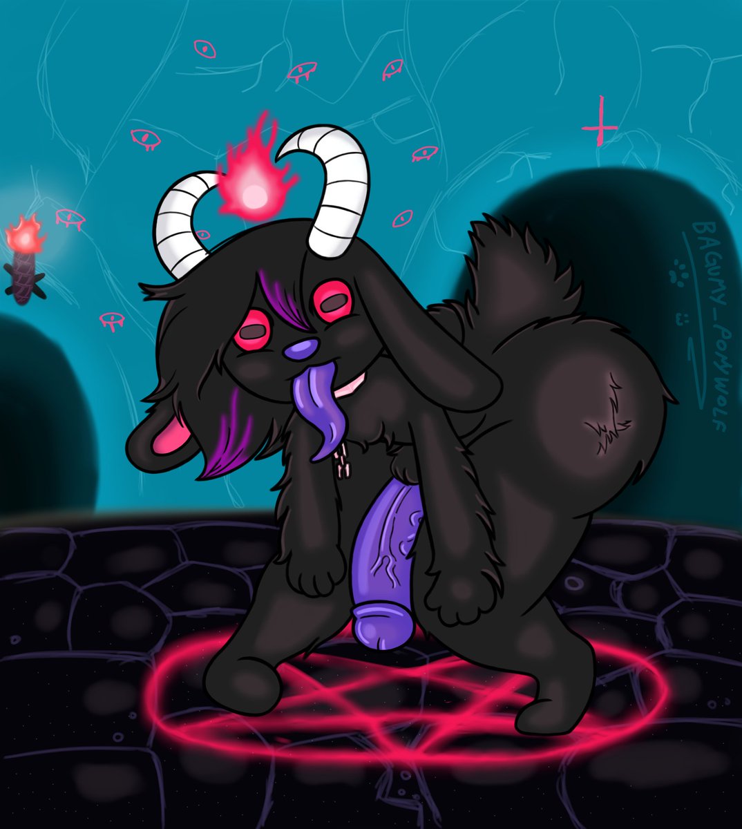 Bagumy_PonyWolf's tweet photo. Cumon babe i know you want to Kiss the goat~⛧🖤 ~muwuff~ #furryart #nsfw_twt #demonGoat #femboy #Fluffy #Yiff #anthroart https://t.co/xYhjSwJIhi