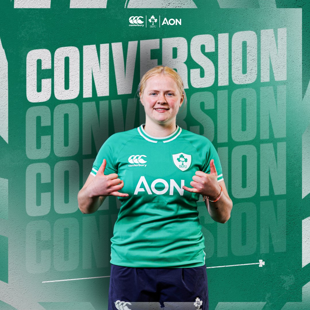 Katie's try is converted by Dannah O'Brien Ireland 28 - Wales 0 #IrishRugby #WeAreIreland