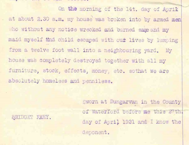 Today 103 years ago & coincidentally tomorrow John Foley will be filming the lead up to the shocking events for the documentary 'The Aftermath’
Wed 13/14 April 1921 Abbeyside the scene of shocking events that resulted in the burning of 4 womens homes/business while they slept 1/3