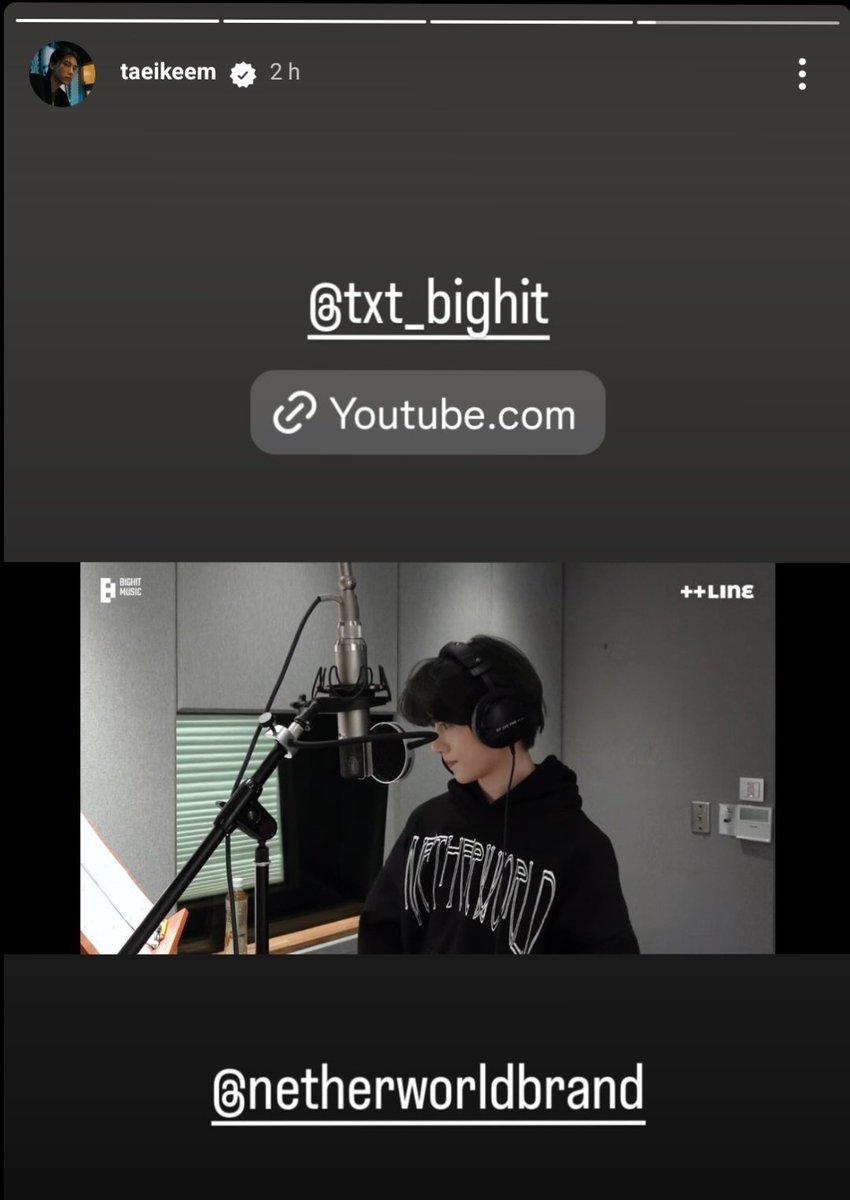 #BEOMGYU wore @/netherworldbrand hoodies from todays behind vid. The clothing brand owner kim taei from transit love 2 posted it on his official ig story on @/taeikeem and the brand itself posted it on their ig story too.