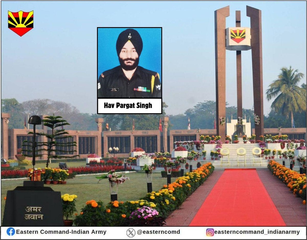 #IndianArmy #Braveheart Lt Gen RC Tiwari, #ArmyCdrEC & All Ranks express deepest condolences on the demise of Havildar Pargat Singh who made the supreme sacrifice in the line of duty in #Bishnupur District of #Manipur. Indian Army stands firmly with the bereaved family. @adgpi…