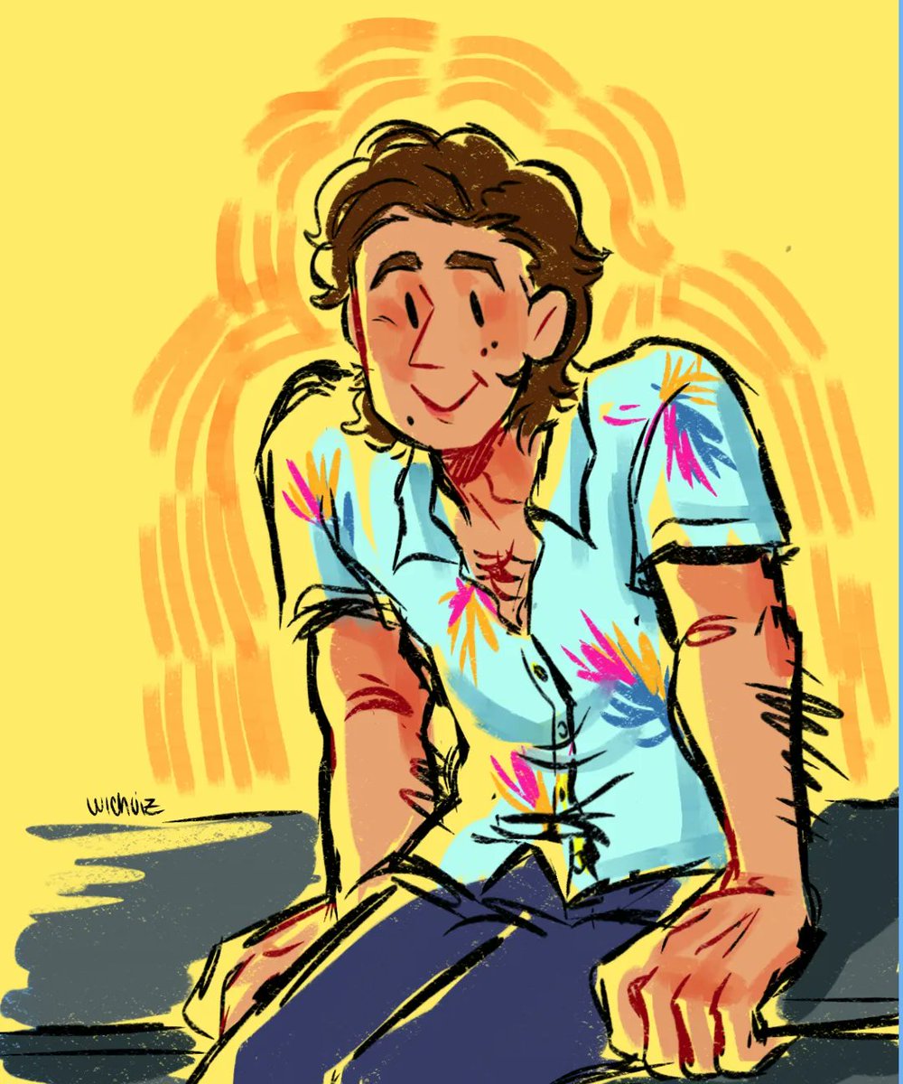 Vivan la camisa floreada a lo turista 
#joekeery #drawing