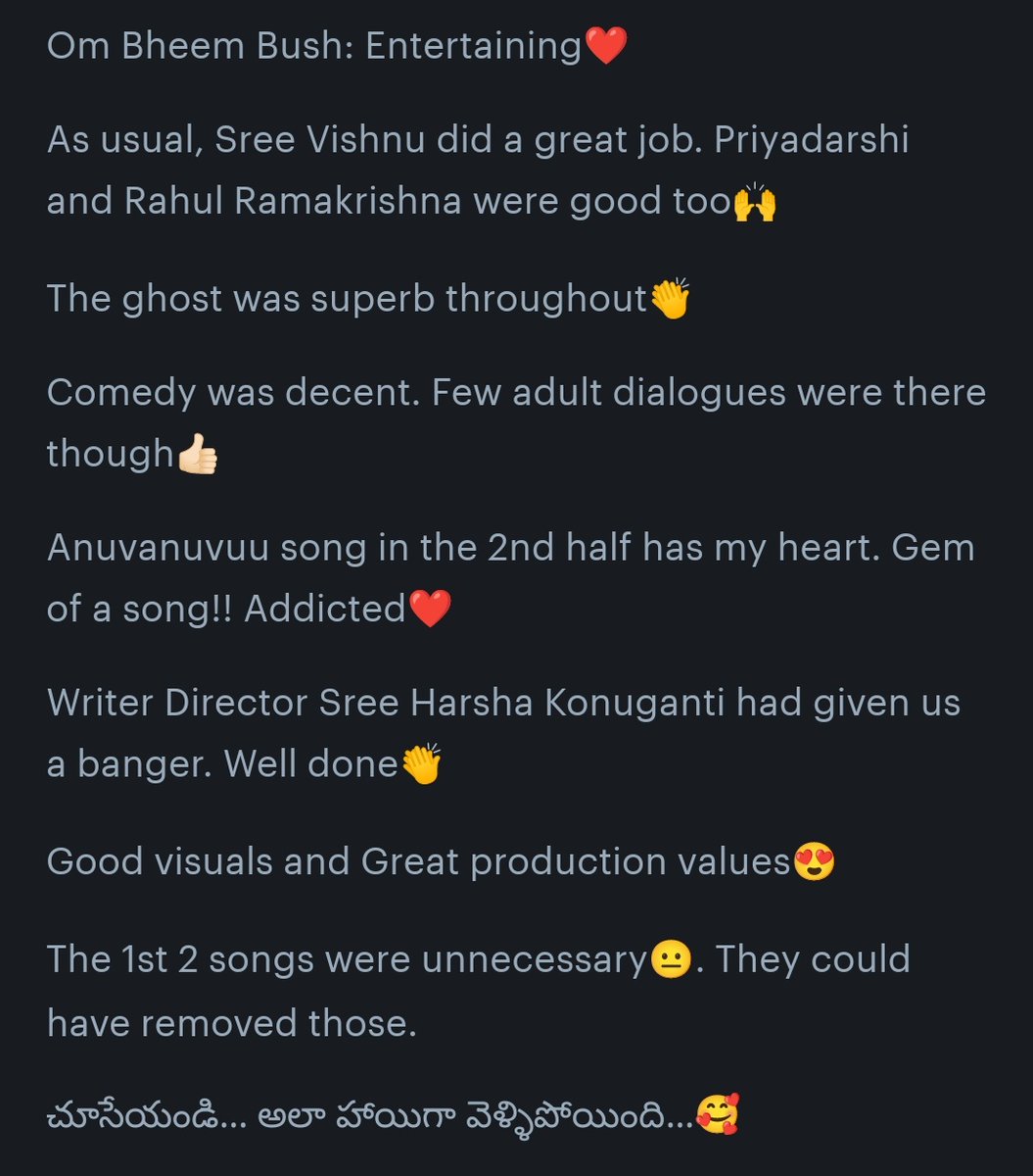 kamal_kandula_'s tweet photo. #OmBheemBush : Entertaining🤩
 
Check it out this weekend🙌

#OmBheemBushOnPrime
@HarshaKonuganti @sreevishnuoffl @PriyadarshiPN @eyrahul @PreityMukundan #AyeshaKhan @SunnyMROfficial @vivekhariharan5 @rutvxk @SunilBalusu1981 @RajThota https://t.co/65P8jY8XVH