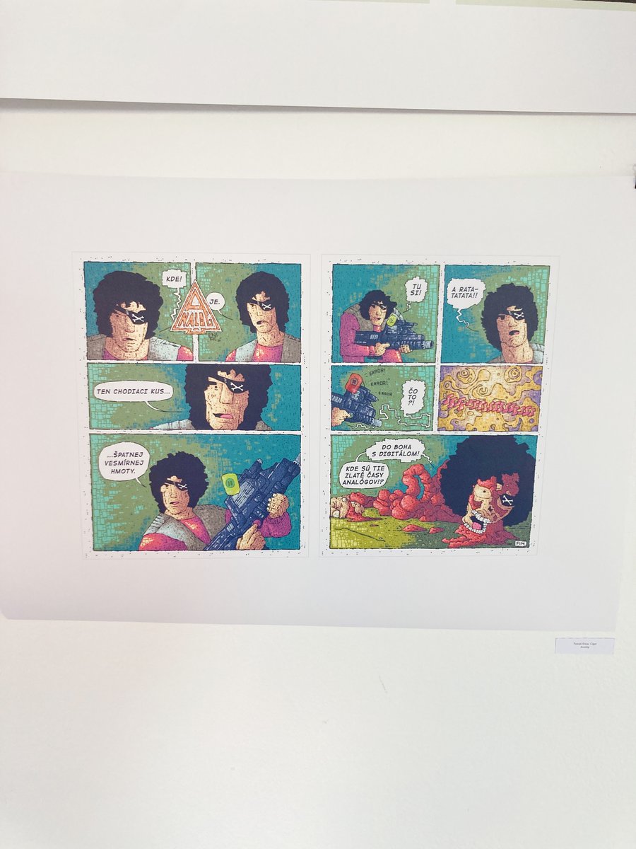 artereniac's tweet photo. quickly fly to the exhibition @pomimocomics in da @mestska_kniznica_bratislava and you will also find my comic there 🔥🤘
foto by @saint_laila ❤️
#eniac #pomimo #artereniac #comics #indiecomics #bratislava https://t.co/DndfycSPMs