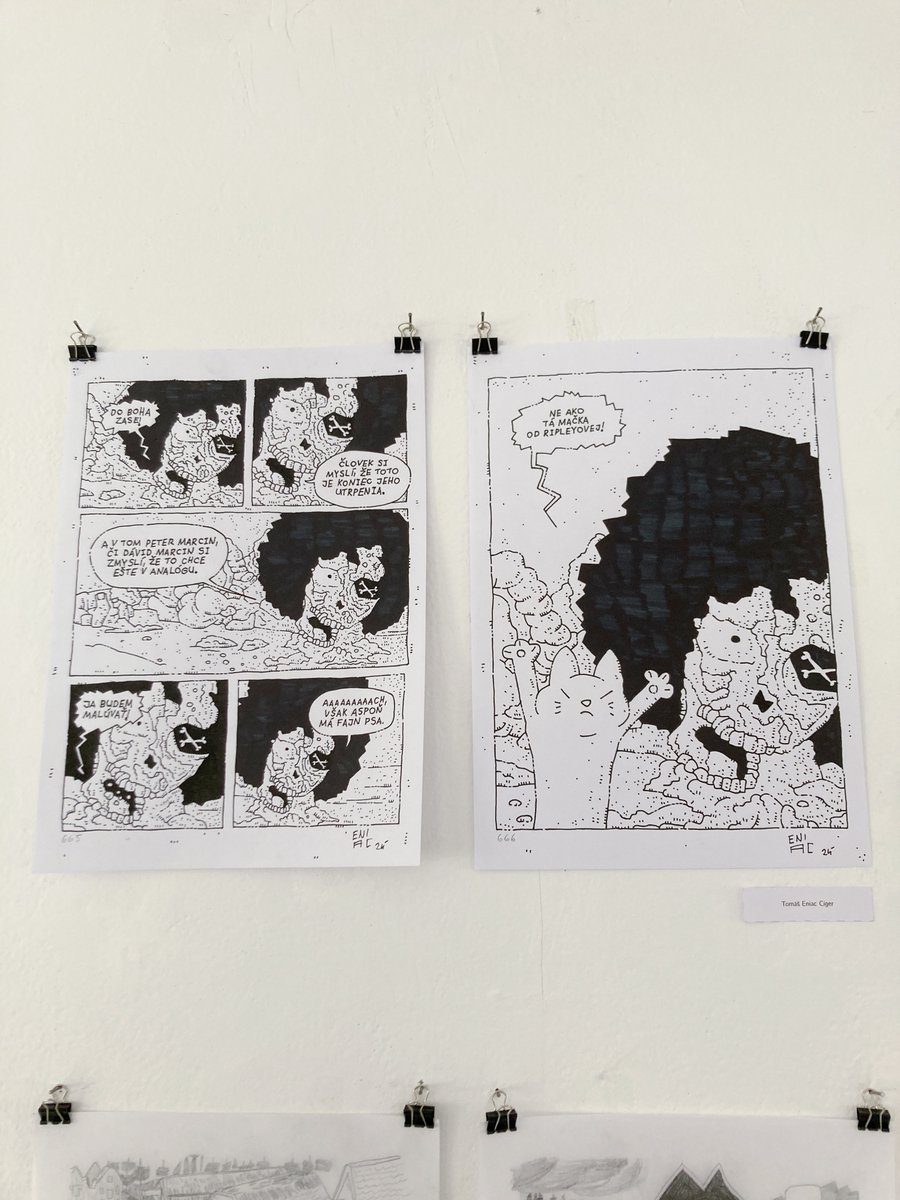 artereniac's tweet photo. quickly fly to the exhibition @pomimocomics in da @mestska_kniznica_bratislava and you will also find my comic there 🔥🤘
foto by @saint_laila ❤️
#eniac #pomimo #artereniac #comics #indiecomics #bratislava https://t.co/DndfycSPMs