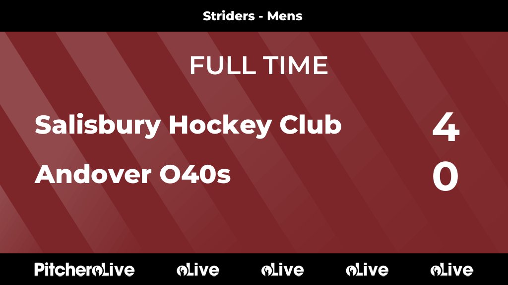 FULL TIME: Salisbury Hockey Club 4 - 0 Andover O40s
#SALAND #Pitchero
pitchero.com/clubs/salisbur…