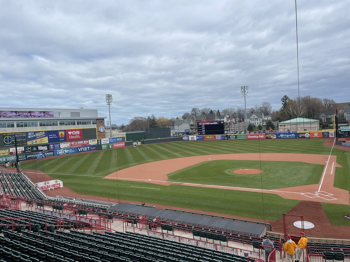 We are back! @RumblePoniesBB playing two today against the @erie_seawolves Ponies send RHP Joander Suarez to the mound with a 23-inning scoreless streak to begin his AA career. He faces Tigers #3 prospect RHP Jackson Jobe. Our pregame guest is Erie broadcaster @SamLebo14