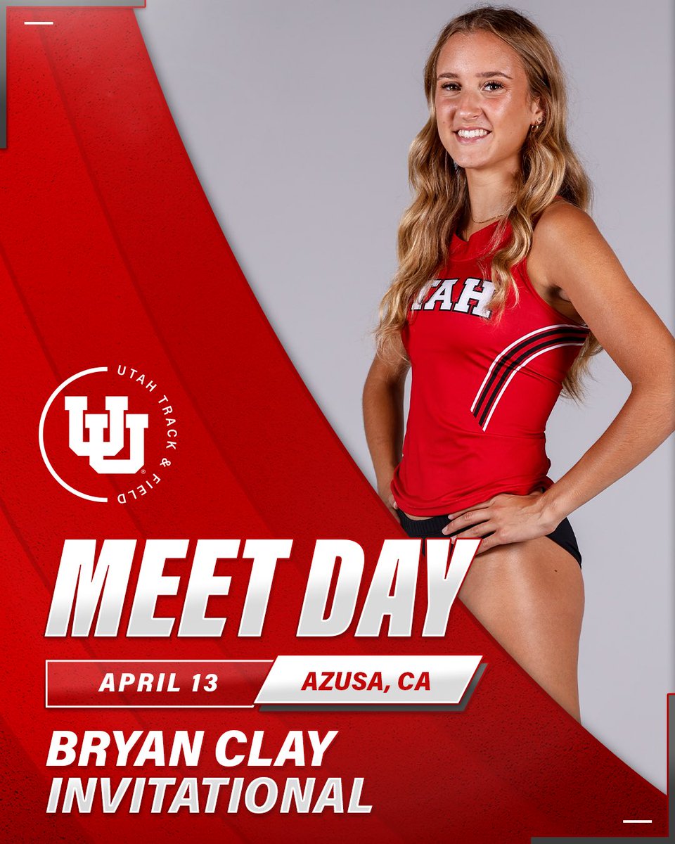 𝙈𝙀𝙀𝙏 𝘿𝘼𝙔 𝙋𝘼𝙍𝙏 𝙄𝙄𝙄‼️ 🎽 Bryan Clay Invitational 📍 Azusa, CA 🏟 Cougar Athletic Stadium 💻 @FloTrack 📲 bit.ly/4avau2j ⏱️ bit.ly/4auWLZB #GoUtes | #UtahTFXC | #BryanClay