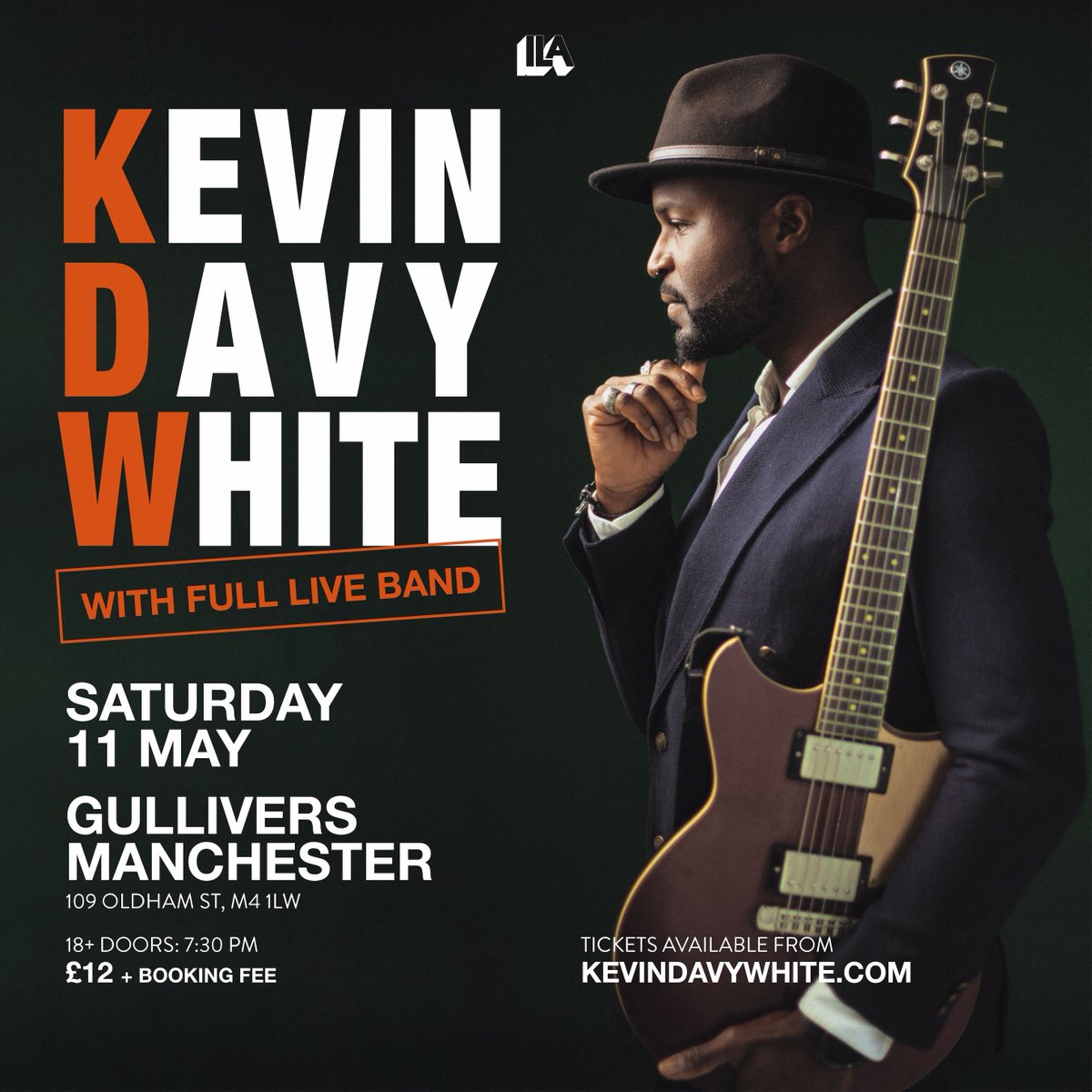 4️⃣ WEEKS TO GO Blues and Soul run through his blood, whilst Rock and Funk have a special place in his heart. Catch @KevinDavyWhite live on May 11th in #Manchester at Gullivers NQ. 🎟 book tickets: bit.ly/UTITickets