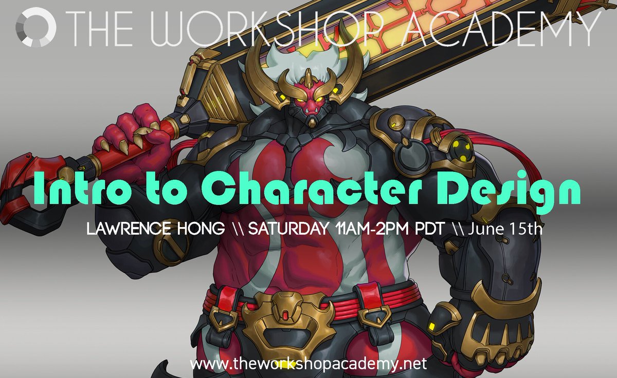 Lawrence Hong will be teaching the Intro to Character Design class this summer term! Sign to learn how to create memorable character designs for the entertainment industry! theworkshopacademy.net