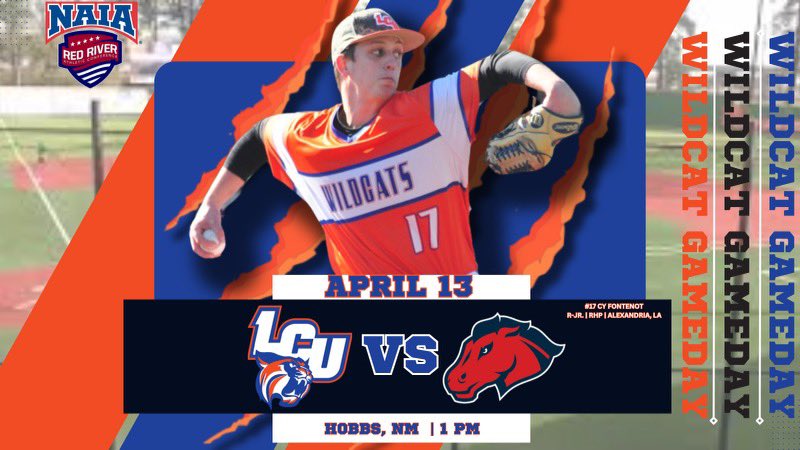 ⚾️ Gameday ⚾️ @LCU_bsb (24-13, 14-9 Red River) 🆚 Southwest-New Mexico (21-21, 11-12 Red River) 📍 Hobbs, New Mexico (Jake Williams Field) ⏰ 1 p.m. CT 📺 youtube.com/channel/UCAgHo… 📈 naiastats.prestosports.com/sports/bsb/202… #ClawsUp ⬆️