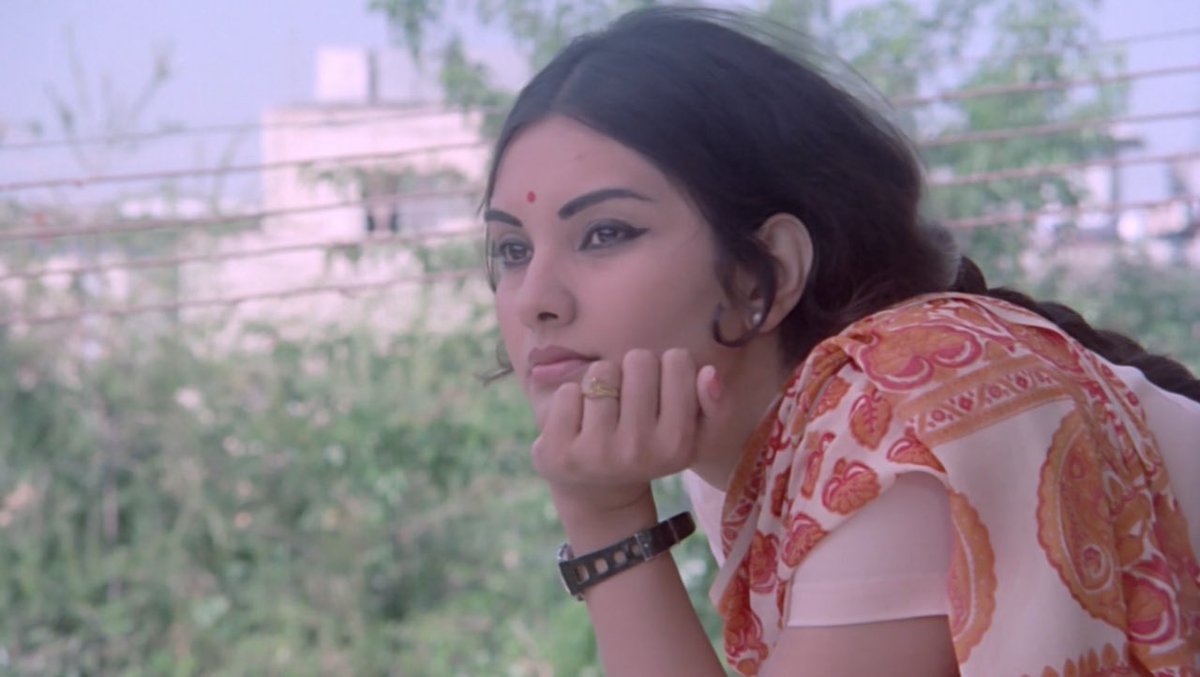 Nothing. Just #VidyaSinha looking out for #AmolPalekar in #Rajnigandha