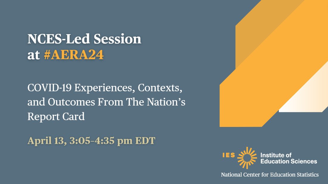 This afternoon, Ebony Walton will facilitate a discussion at #AERA24 on how #COVID19 has affected the outcomes of @NAEP_NCES assessments. Learn about the shift in classroom demographics, the switch from in-person to remote learning, and more.