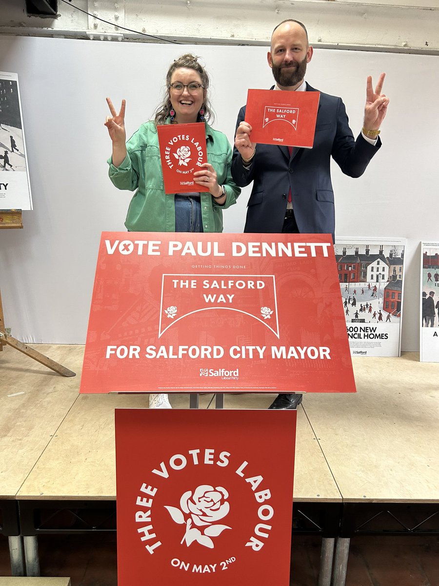 Manifesto Launch. Completed it mate. 🌹✌️ @paul4citymayor Getting Things Done #TheSalfordWay