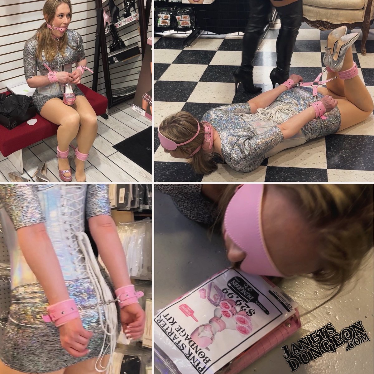 janetsdungeon's tweet photo. Let your imagination run wild with our adorable pink bondage set, sparkly corset, Pleaser π’ , Demonia π , Leg Ave pantyhose or other adult fun items we have in stock βπΌ photographed, Ophelia Kaan #shoplocaldetroit #FET #bdsmΩ #corsets #transowned https://t.co/VlPnmNyuWX