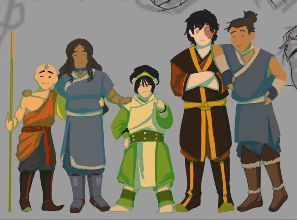 Random atla doodle stuff they are all so silly #ATLA #AvatarTheLastAirbender