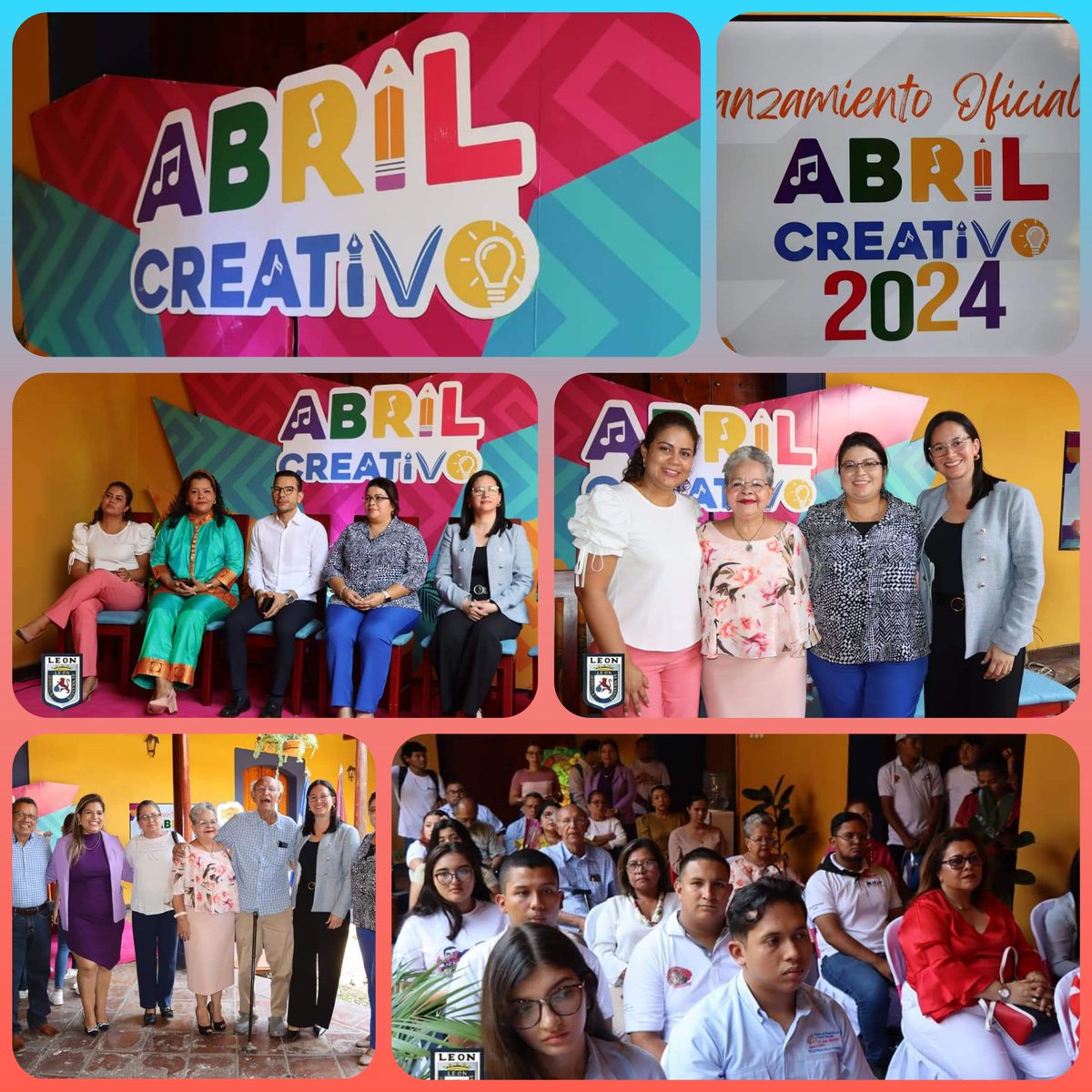 En la Escuela de Bellas Artes Mariana Sansón Argüello León, se realizó Lanzamiento Oficial del Plan Nacional Abril Creativo 2024. Las Familias podrán disfrutar de alegres actividades. Se efectuará del 15 al 30 de abril en conjunto con Instituciones de Gobierno. #UnidosEnVictorias