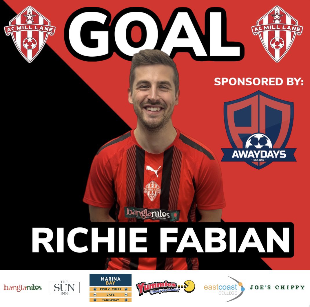 AC_Mill_Lane's tweet photo. @RichieFabian with 2 more 2nd half goals to complete his hat-trick, thanks again @ellis_platten for sponsoring him this season!

@JordanWoolston headed home an equaliser late on; GK @Alexmcewen98 heading it goal bound for the assist!

🔴⚫️ https://t.co/unDw1onj5C
