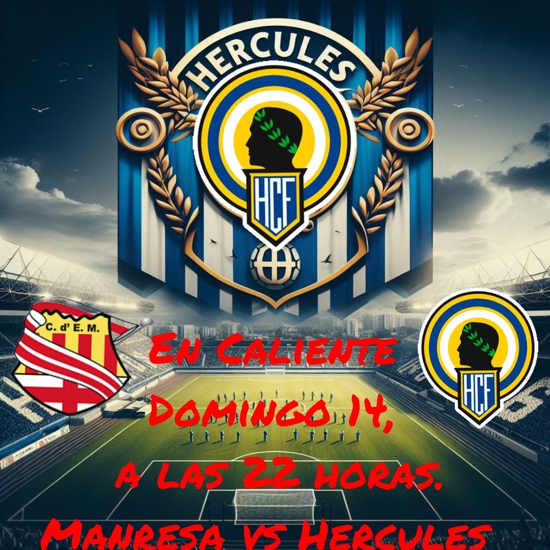 Este Domingo, a las 22 horas, '' En Caliente '' coloquio post partido Manresa vs Hércules. ¡¡¡¡ Te esperamos !!!! 🤍💙Macho Hércules💙🤍 🔽🔽🔽🔽🔽🔽🔽🔽🔽🔽 x.com/i/spaces/1mnxe… 🔼🔼🔼🔼🔼🔼🔼🔼🔼🔼