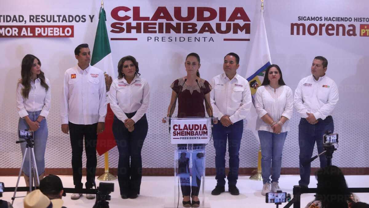 'El puerto de Guaymas (y su modernización) es importantísimo por la saturación de los puertos en el oeste de estados unidos. Tiene potencial no solo para distribuir mercancías a Estados Unidos, sino también al propio país', @Claudiashein en #Hermosillo. 📸 Ramón Munguía