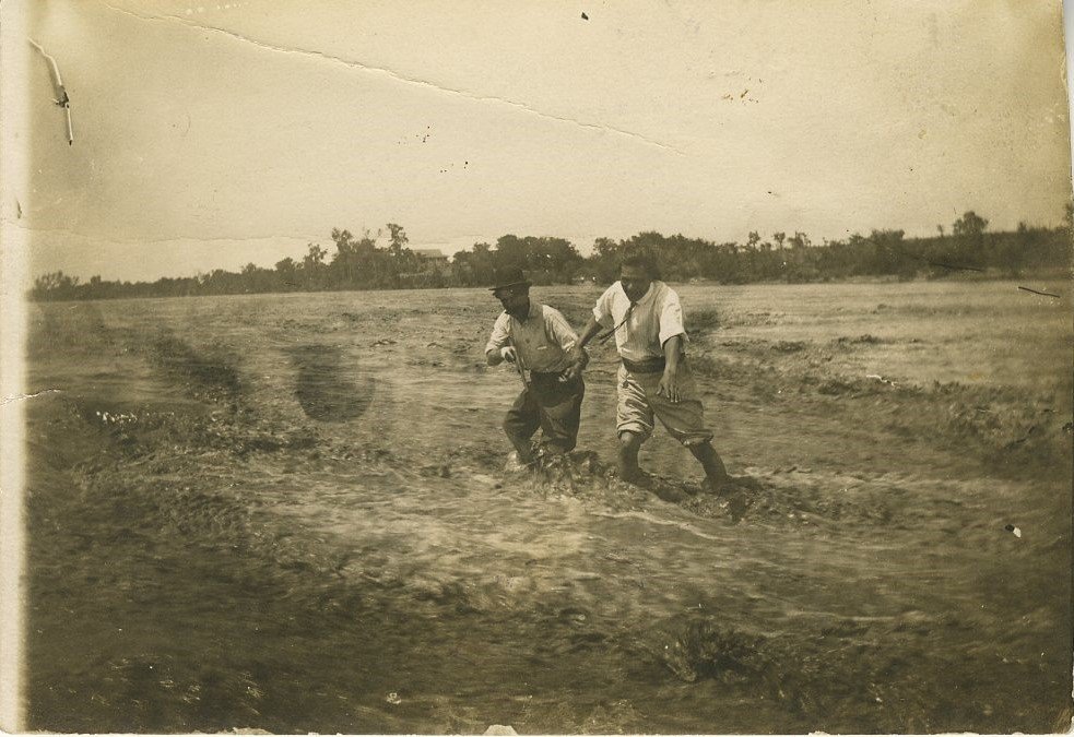 It’s officially mud season here in the Adirondacks! Be sure to wear proper footwear whether you're on the trails or elsewhere.

From the collection: "Two Men in Mud", Print, Real Photo Postcard, 1910, 2019.052.0027.