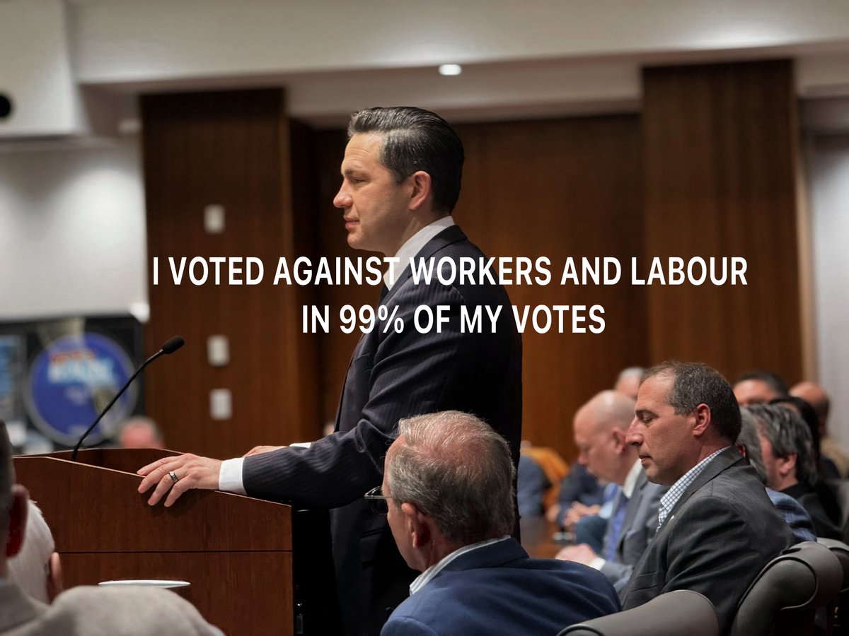 @LiUNACanada @PierrePoilievre You've been lied to, Poilievre is anti-union and votes against worker legislation. He is your enemy. #NeverPoilievre