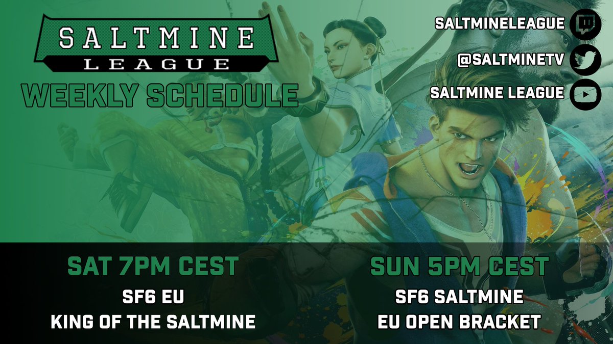 22 Hours left to sign up for the fourth #SML #StreetFighter6 EU Ranking-Tournament of Season III #FGC #SF6 Day: Sunday, 14.04.2024 Time: 5pm (CEST) | 4pm (BST) Sign-Up: discord.gg/MvNmKhX
