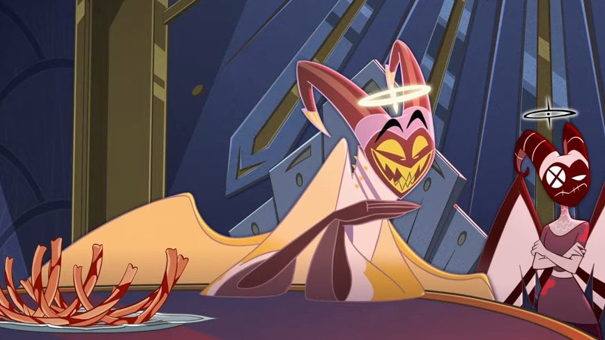 ` ` I’m kidding! Y’know I do it outta love, babe. ` `

+ He grins, booping Lucifer’s nose(?). +