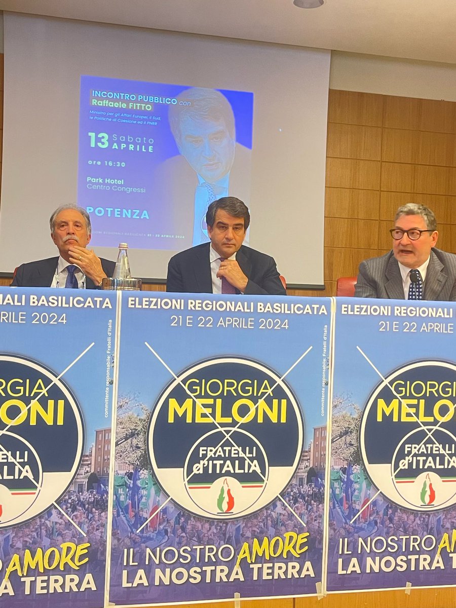 Giornara al fianco del candidato presidente @VitoBardi e dei candidati al Consiglio regionale della #Basilicata di @FratellidItalia. Il Governo uscente di centrodestra si presenta ai lucani forte di autorevolezza e credibilità, e quindi vincente! Forza Basilicata!💪