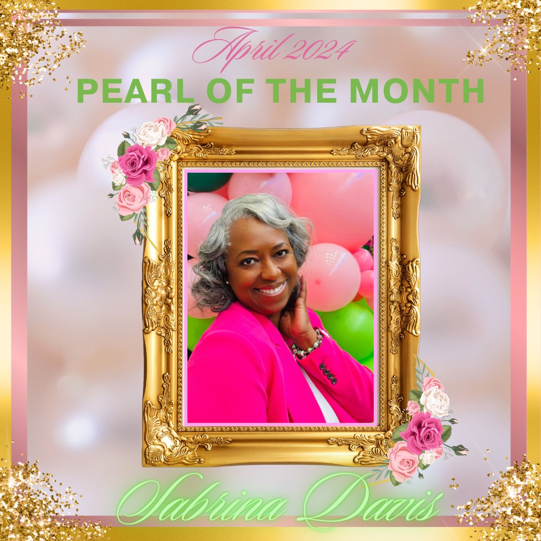 AKATauPiOmega's tweet photo. Tau Pi Omega Chapter presents Sabrina Davis as our April Pearl of the Month. The Pearl of the Month is awarded to the chapter member who exemplifies service beyond the call of duty for our illustrious sisterhood. #aka1908 #taupiomega #pearlofthemonth #SoaringwithAKA https://t.co/BiC0YDCJJ2