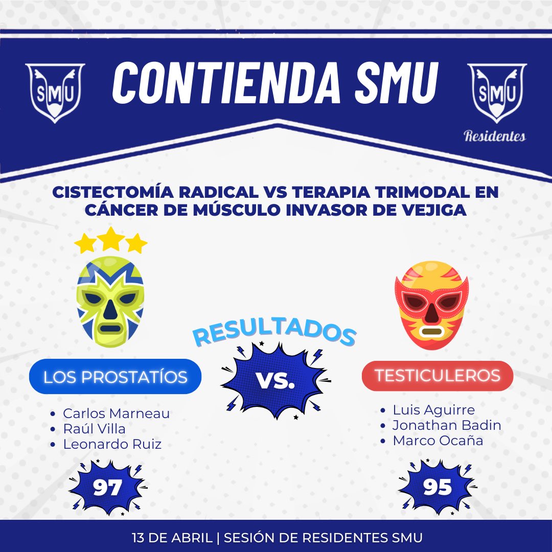 ¡Fuimos testigos de una increíble contienda! 🏆🤼 Descubre a los ganadores de la sesión de hoy. Un reconocimiento a todos los participantes, a nuestros coordinadores y gran jurado. 🙌🏻 ¡No te pierdas los encuentros de mayo! #SMU24 #ResidentesSMU #UrologíaEnMovimiento