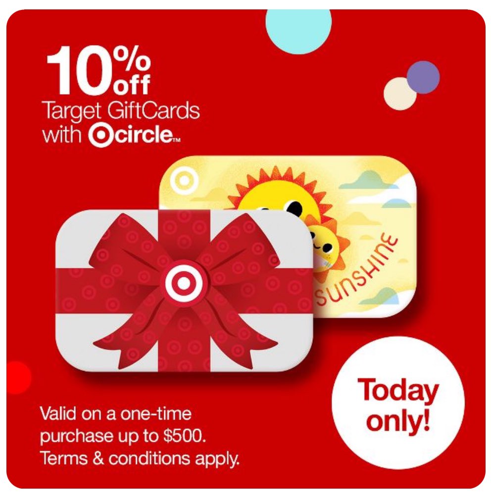 Target Giftcards are 10% off today with Target Circle! #Ad #Target . goto.target.com/9gY4M5