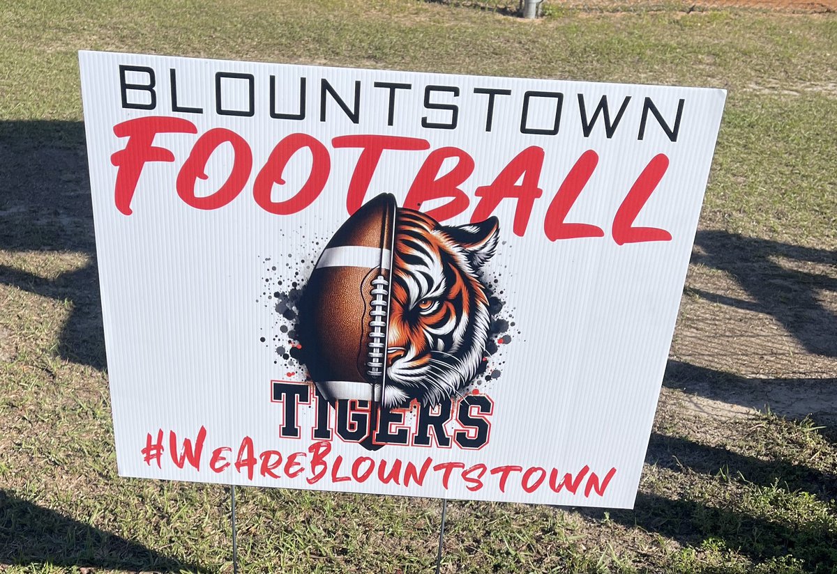 Get a 2024 Blountstown Football Yard Sign to support our Football Program. Signs are $25.00 and are being sold by the BHS Football Booster Club. #WeAreBlountstown 🐅 🏈 @BlountstownFB1