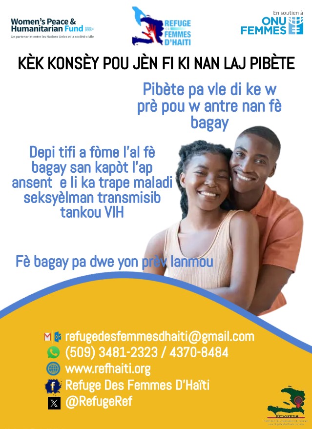 RefugeRef's tweet image. Anpil timoun ap rantre nan laj pibète, yo pa jwenn okenn akonpayman, Ref-Haiti gras ak sipò @wphfund epi @ONUFemmesHaiti ap enfome nou pou ede lèn pase moman sa yo san difikilte.
Pataje, kòmante epi like pou nou ka jwenn plis
@ONU_fr ,@OnusidaHaiti, @UNICEF