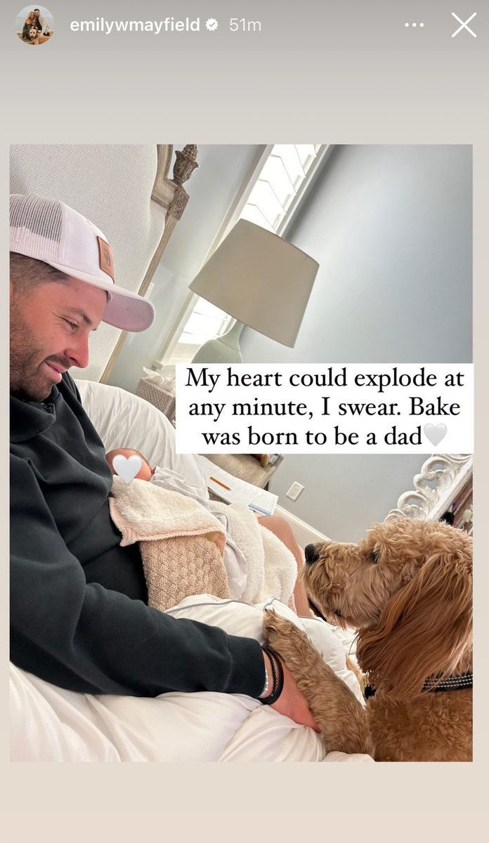 Kova Jade Mayfield made her entrance into the world on 4/9/24 at 9 lbs, 2 oz. No word yet if she head-butted anyone upon arrival. Congrats @bakermayfield and @emilywmayfield