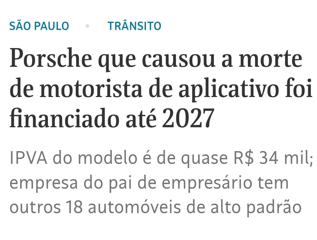 O porsche saiu com os amigos para beber. Daí o porsche decidiu sozinho do nada andar por aí. Depois, o porsche resolveu aumentar a velocidade e, assim, o porsche causou a morte de um ser humano. 🤦🏻‍♀️