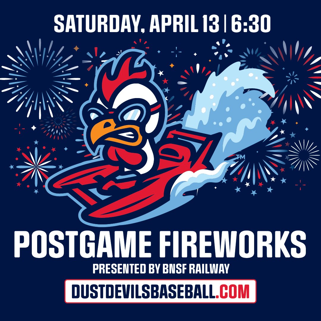 The Rooster Tails are cruising back into Gesa Stadium for the first time this season! Following tonight's game we will be putting on a beautiful postgame fireworks show thanks to BNSF Railway. Buy your tickets NOW! TICKETS HERE: bit.ly/3VWWyK0