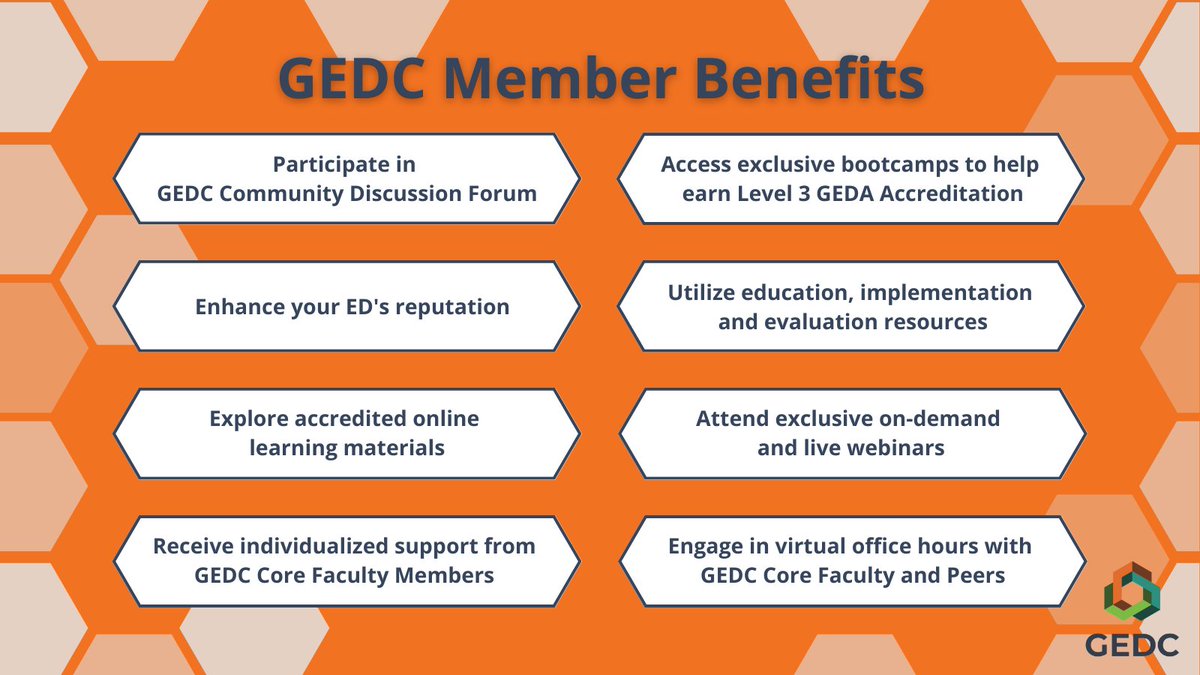 Becoming a GEDC member includes a wealth of benefits and resources that will help you evolve care for older adult patients in your #emergencydepartment. Here's what a GEDC membership has to offer: gedcollaborative.com/membership/ #GeriEM #MedTwitter