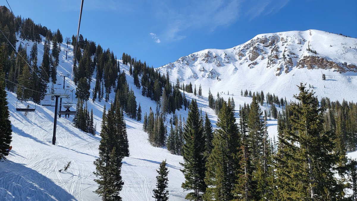 Spring has sprung! A warm, sunny day at  @AltaSkiArea  with nobody here. YouTube.com/GrandAdventure #ski #skiing #Utah #skiutah #springskiing #rvlife #rvliving #rvlifestyle