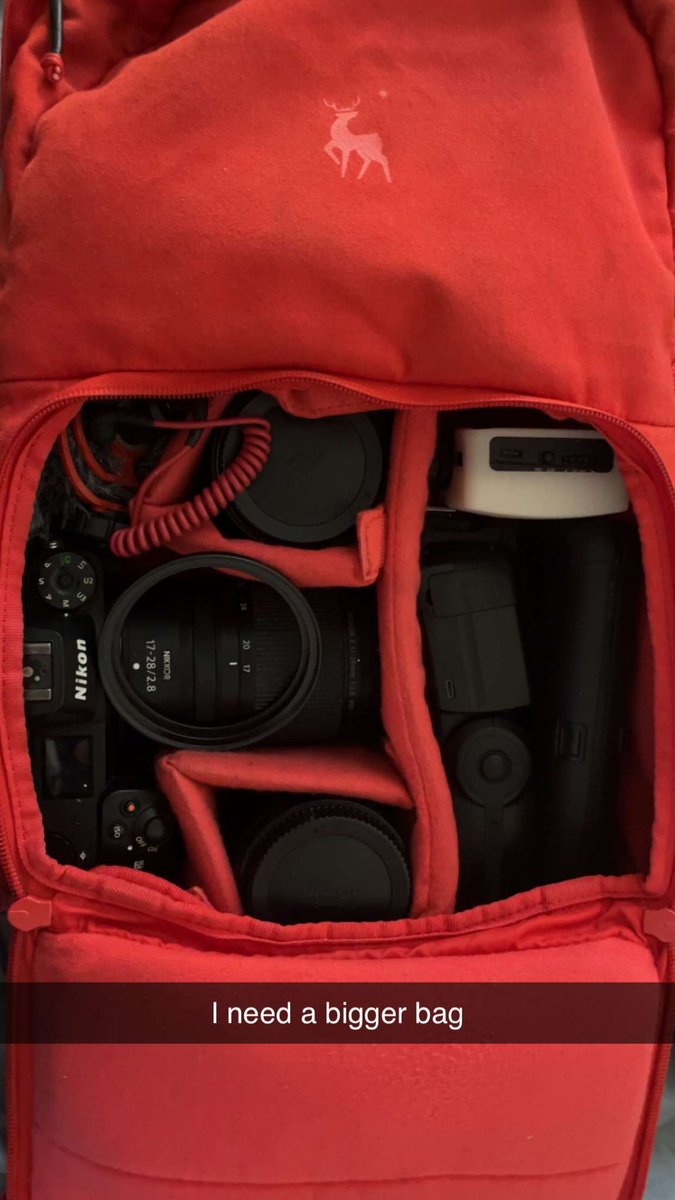 What camera bags yall using? I try to be as minimalist as possible but it’s getting to the point that I need more space. I’m rocking the @Brevitedesign jumper right now for size reference so I need something a tad bigger