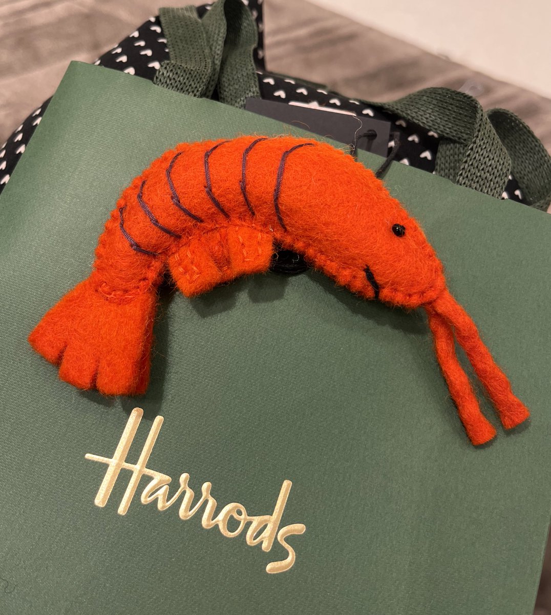 Bought a shrimp at Harrods. This is what that department store is known for right?