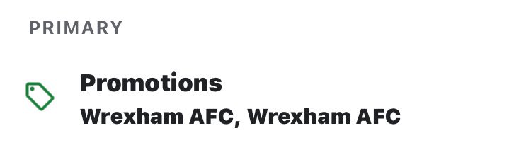 Even my email inbox is celebrating. #WxmAFC #WrexhamAFC