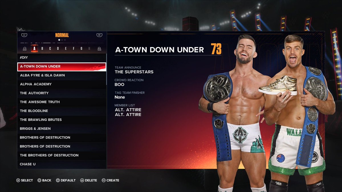 A-Town Downunder Wrestlemania XL renders now available on community creations. Search tag BigChrisSpirito #WWE2K24