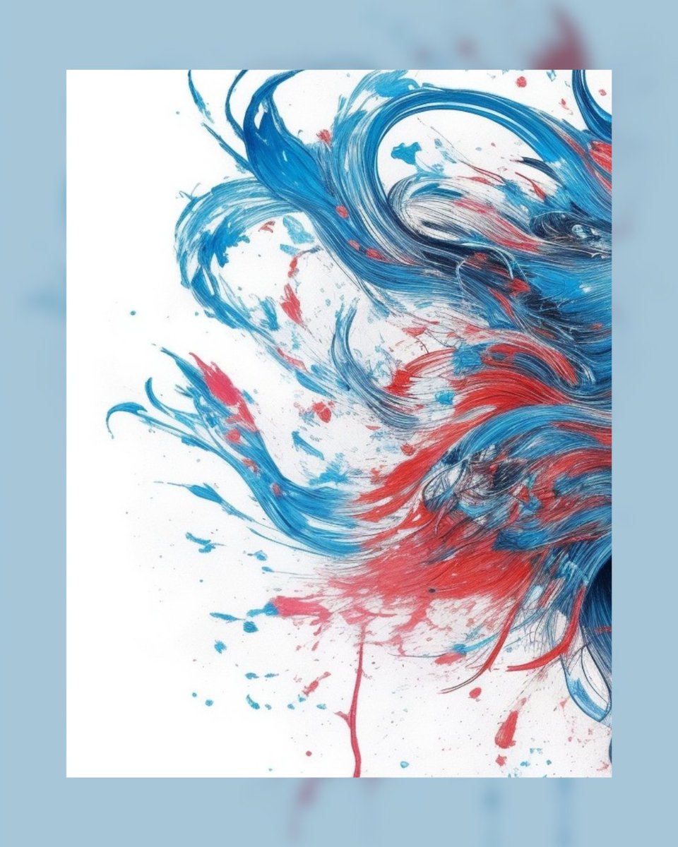AntonPsak's tweet photo. 🔵🔴 Caught in a whirlwind of passion and poise, "Symphony of Chaos VIII" is a visual journey of contrast and harmony. Where the calmness of blue clashes with the energy of red.

#ArtExploration #OilPainting https://t.co/2c4QaKbpbH